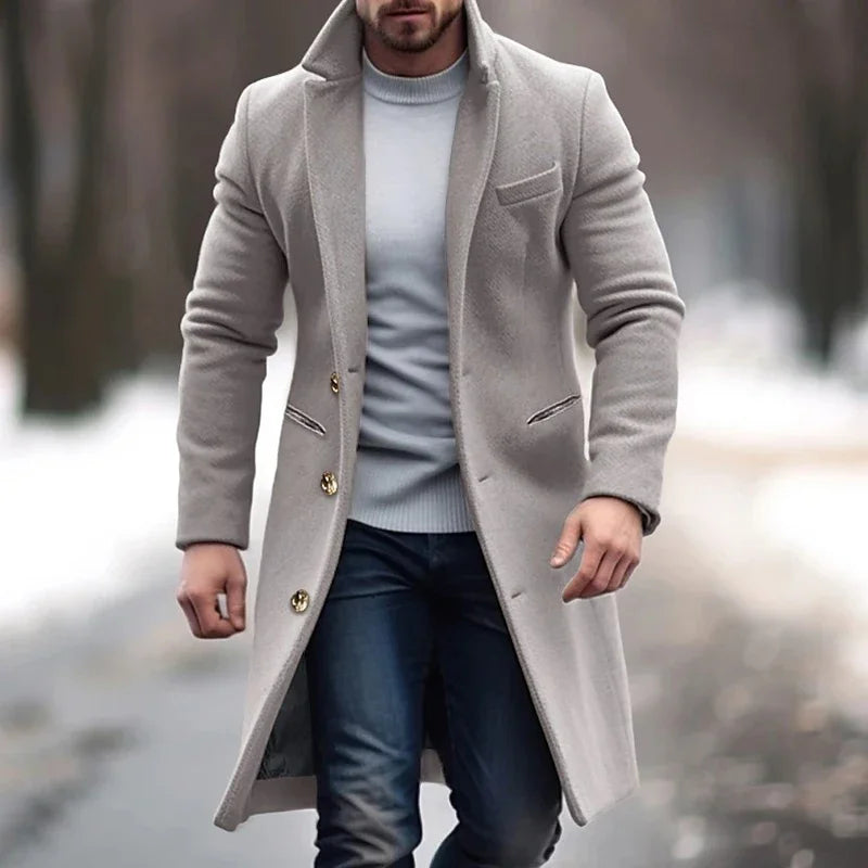 Cappotto Uomo in Lana Pura Caldo Elegante - Brentozzi