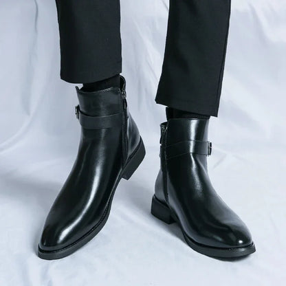 Stivali Chelsea Uomo Design Classico Caviglia