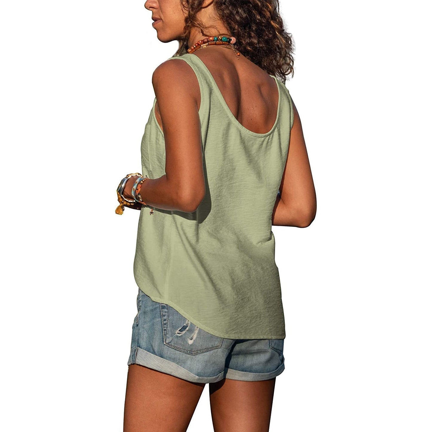 Donna Elegante Scollo Ibiza Vestibilità Slim