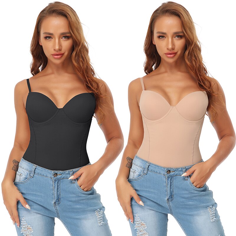 Body Donna Monopezzo con Sostegno Sottopetto e Spalline