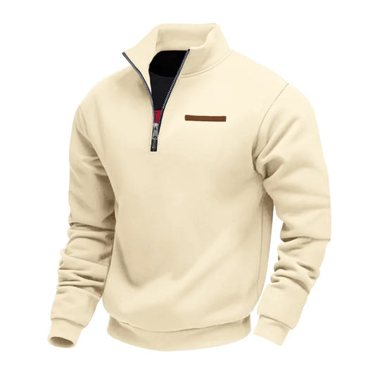 Felpa Uomo in Pile con Mezza Zip - Brentozzi