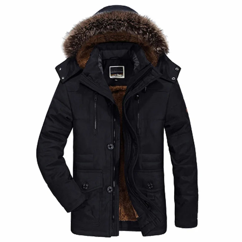 Giacca Invernale Uomo con Cappuccio Antivento Calda Comoda