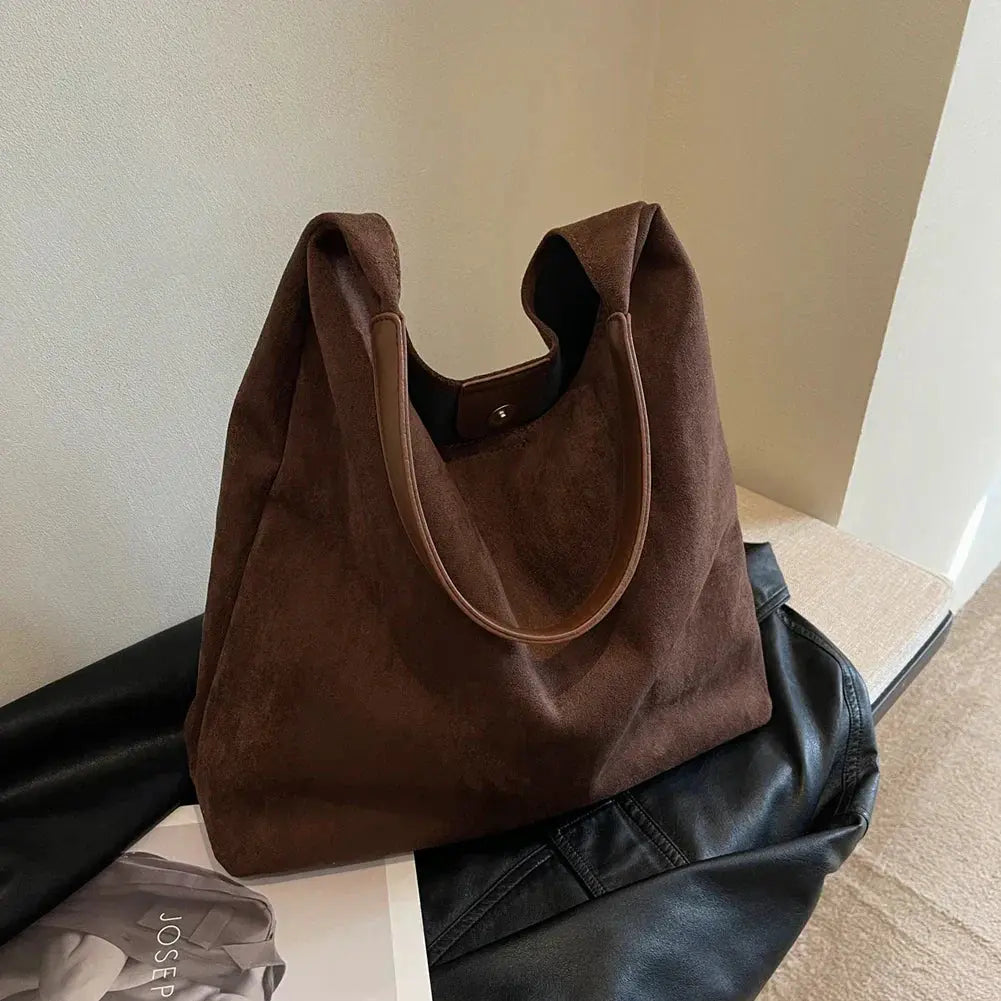 Borsa Tote Donna in Camoscio Stile Classico