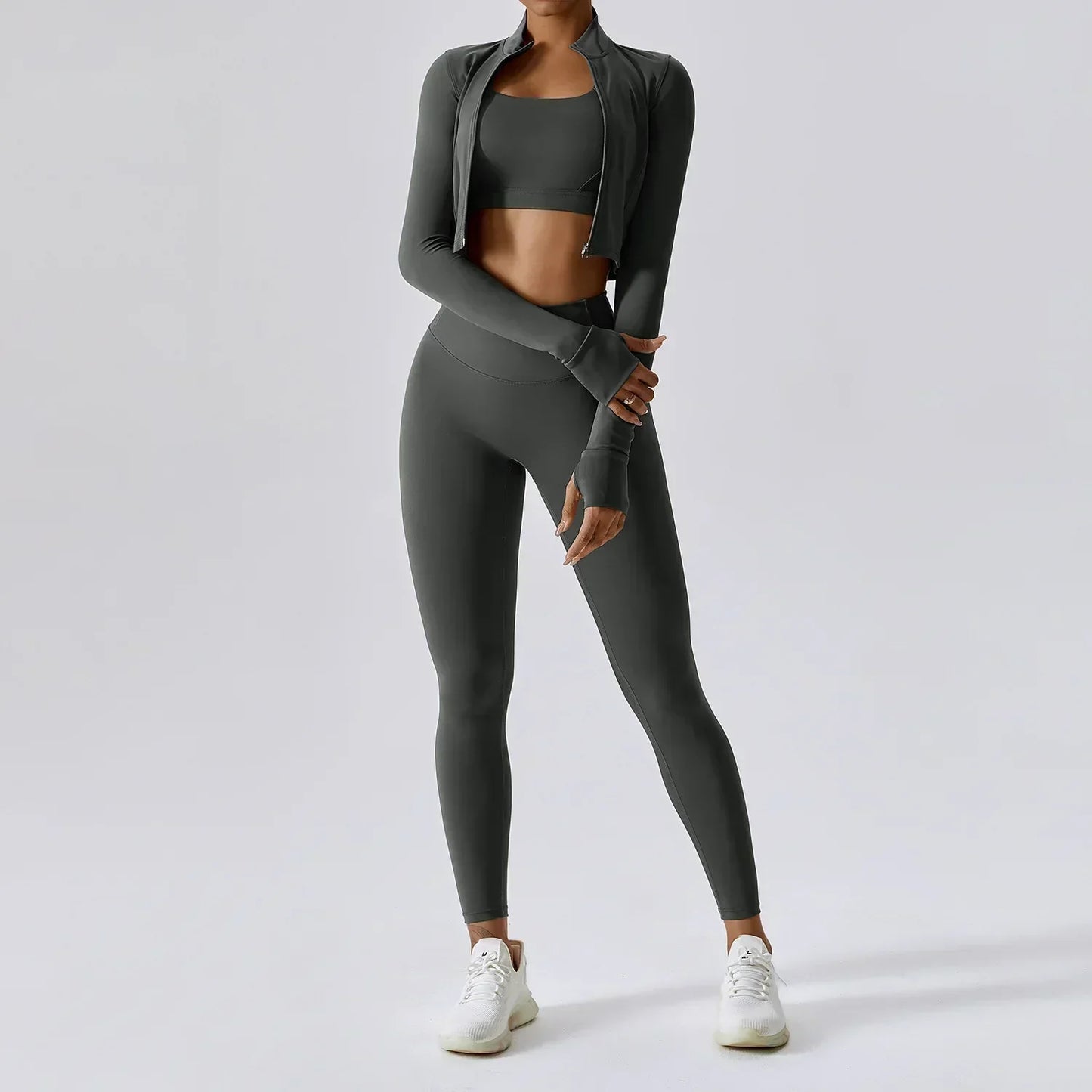 Completo Sportivo Donna Tre Pezzi con Gilet e Pantaloni