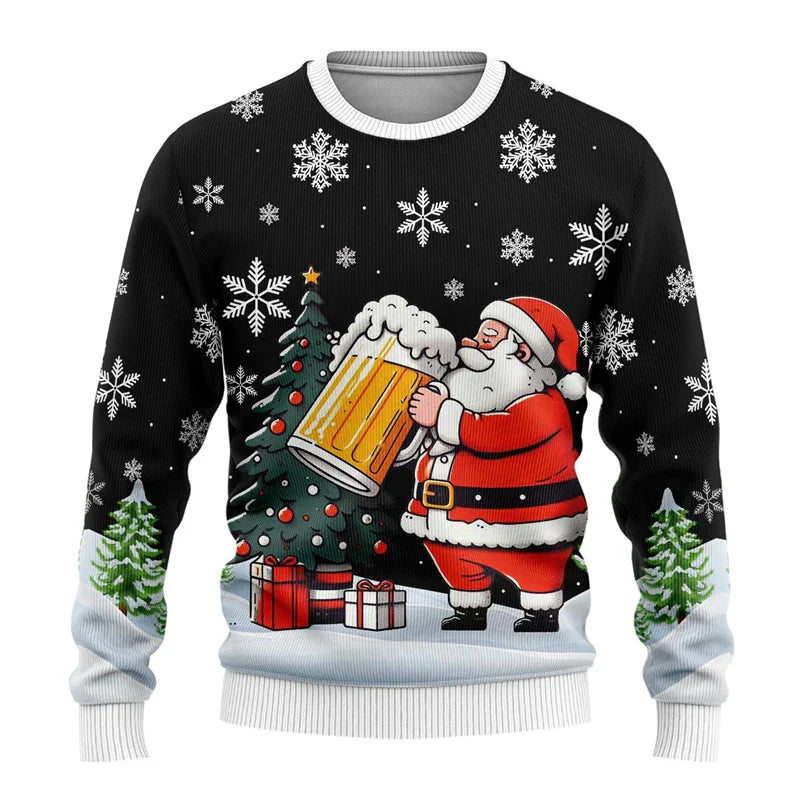 Maglione Uomo con Motivo Design Taglio Moderno
