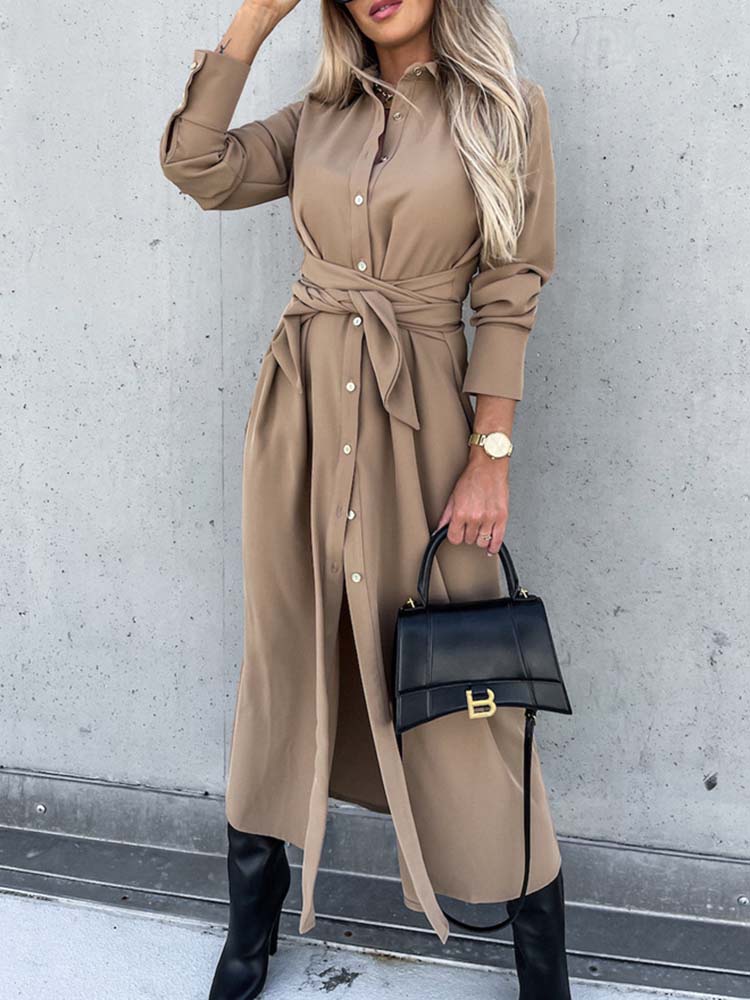 Abito Camicia Donna Manica Lunga - Brentozzi