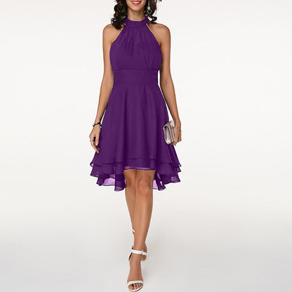 Abito Midi Donna Elegante Vestibilità Regolare