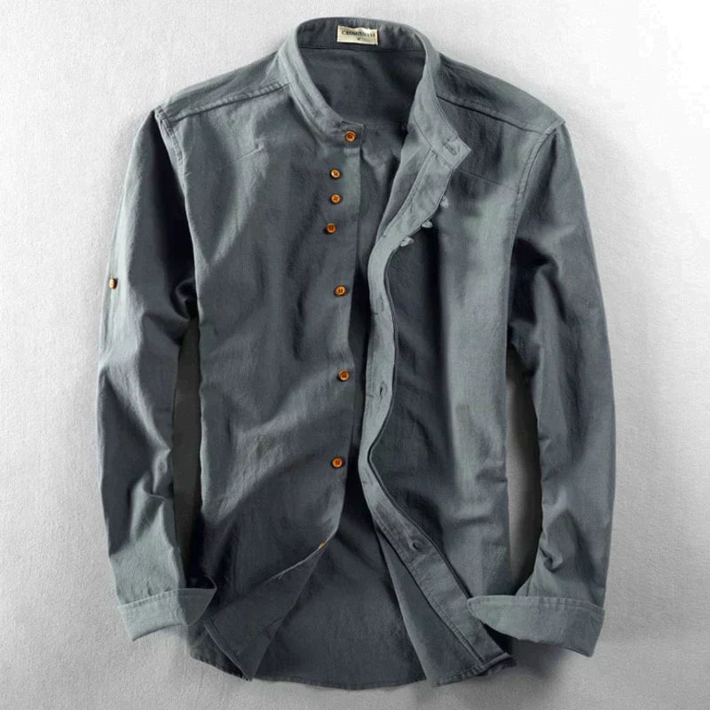 Camicia Uomo Stile Katana Cotone e Poliestere Regular Fit