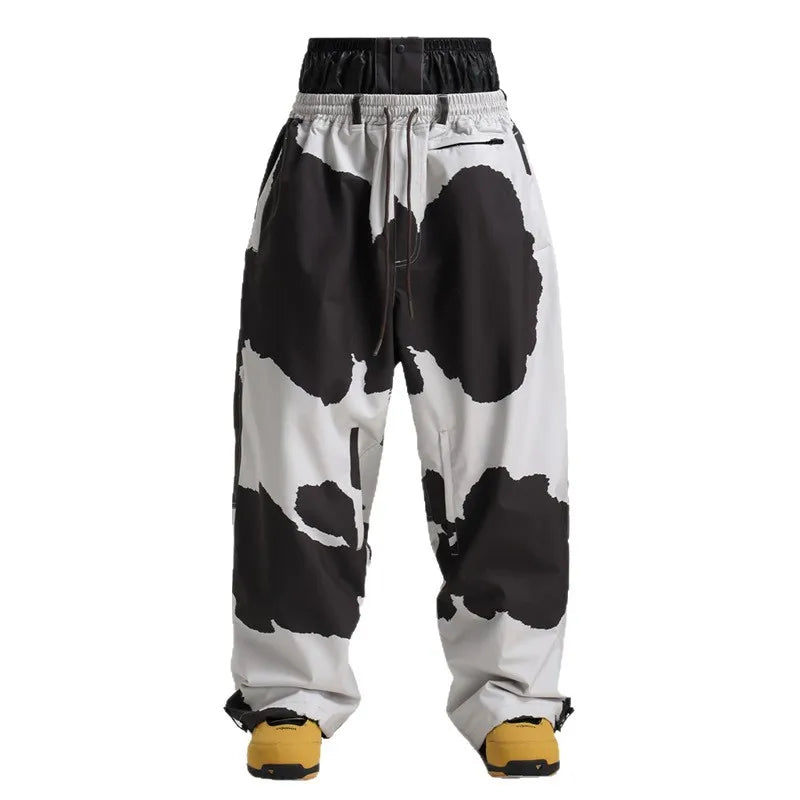 Pantaloni Unisex in Tessuto Elastico Vita Alta Vestibilità Ampia