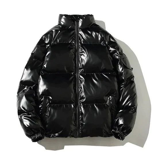 Giacca Invernale Uomo Imbottita Antivento Effetto Metallizzato