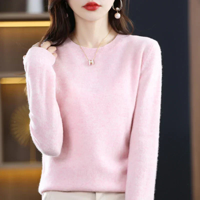 Maglione Donna in Cashmere Girocollo Classico Elegante