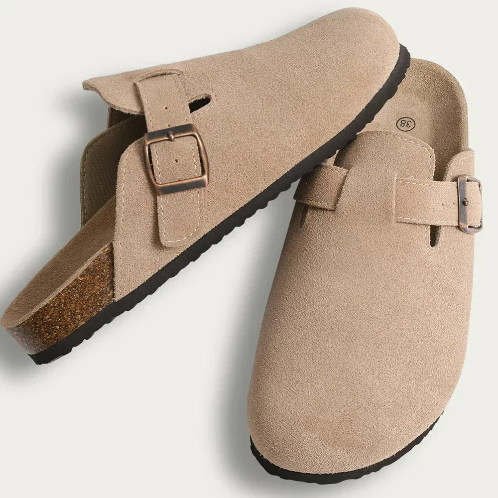 Sandali Donna Pelle Scamosciata Stile Boston - Brentozzi
