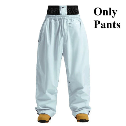 Pantaloni Uomo Tessuto Morbido Gamba Larga Tasche
