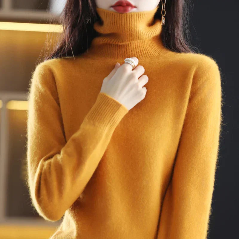 Maglione Dolcevita Donna Elegante Slim Fit