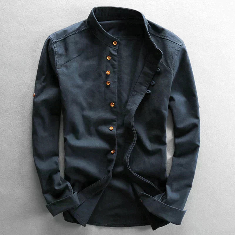 Camicia Uomo Stile Katana Cotone e Poliestere Regular Fit