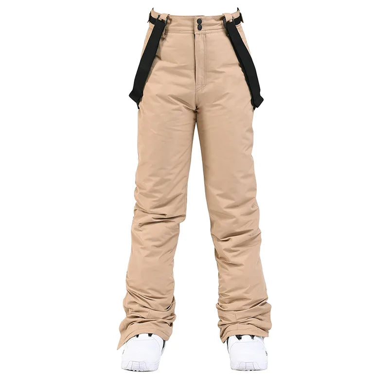 Pantaloni Sci Unisex con Bretelle Invernali Impermeabili