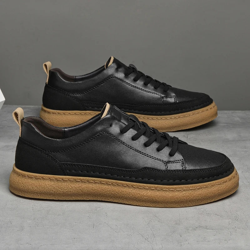 Scarpe Derby Uomo Stringate Suola in Gomma