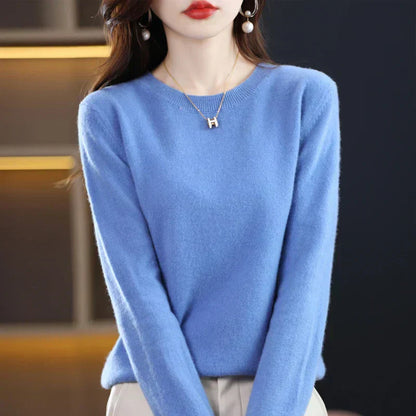 Maglione Donna in Cashmere Girocollo Classico Elegante