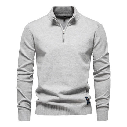 Maglione Uomo con Mezza Zip Classico e Comfort Regular Fit