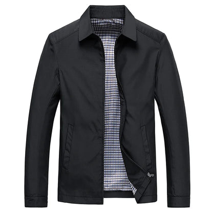 Giacca Uomo Tempo Libero con Zip e Colletto Classico
