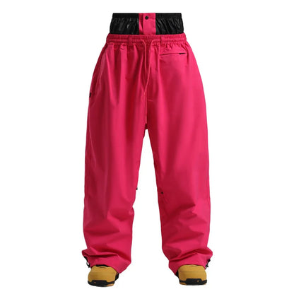 Pantaloni Sci Unisex Stile Cargo Vestibilità Larga