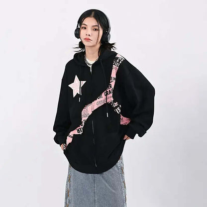 Felpa Oversize Donna con Stampa Comoda Streetwear