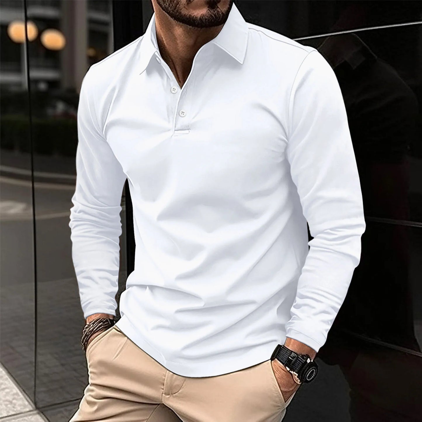 Polo Uomo Manica Lunga Cotone Casual e Business - Brentozzi