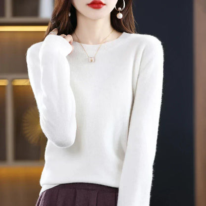 Maglione Donna in Cashmere Girocollo Classico Elegante