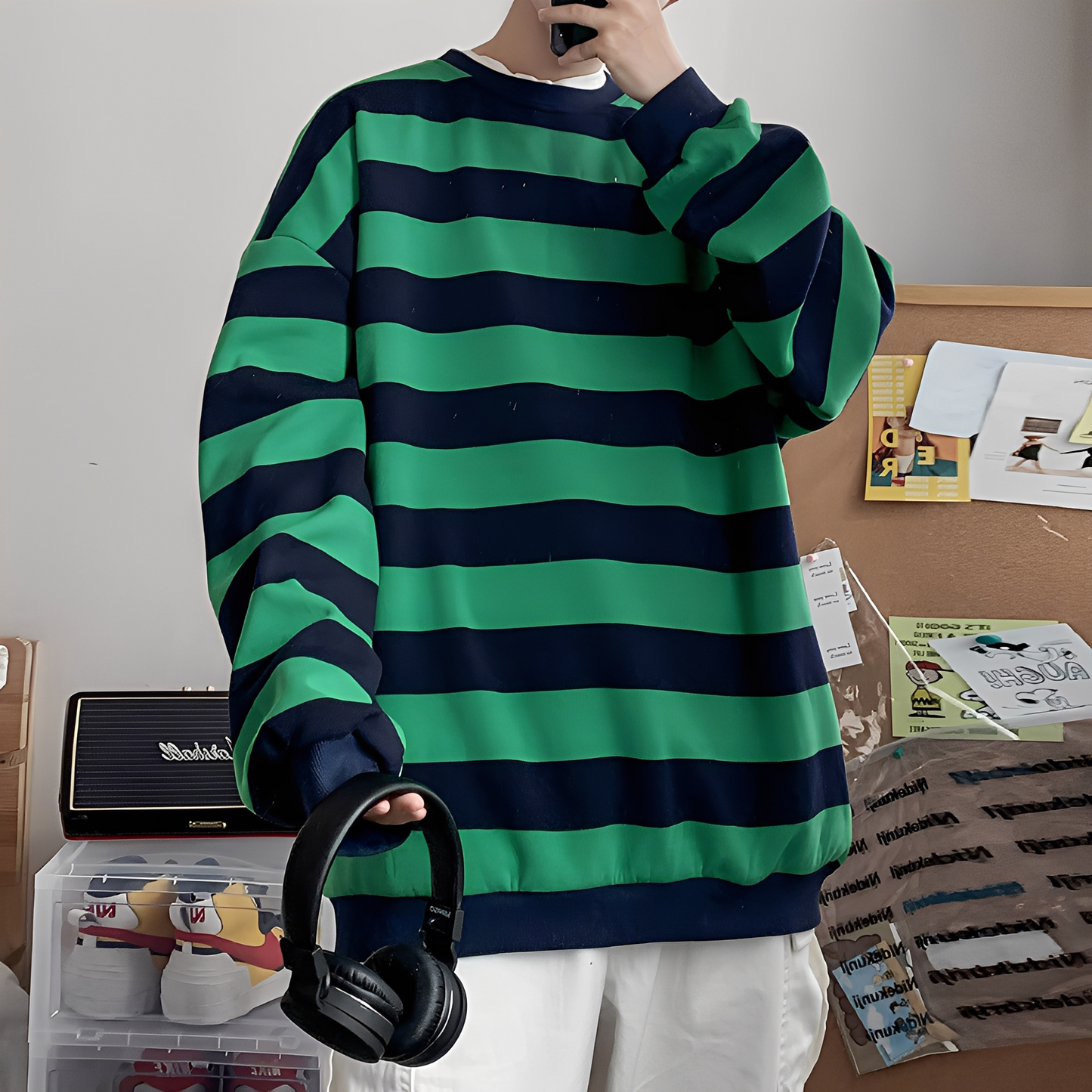 Maglione Uomo Oversize in Maglia a Righe - Brentozzi