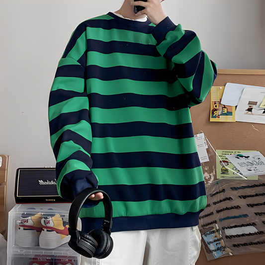 Maglione Uomo Oversize in Maglia a Righe - Brentozzi