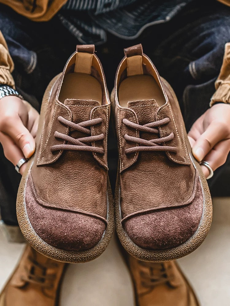 Sergio | Uomo Scarpa Casual Stringata Scamosciata Punta Tonda 3