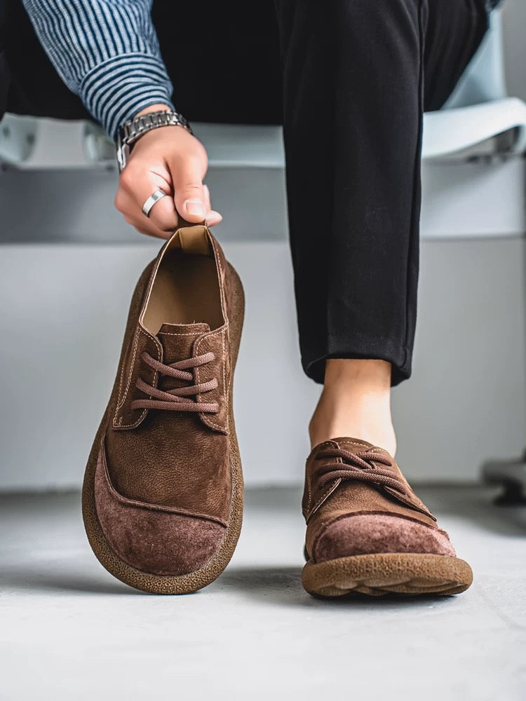 Sergio | Uomo Scarpa Casual Stringata Scamosciata Punta Tonda 6