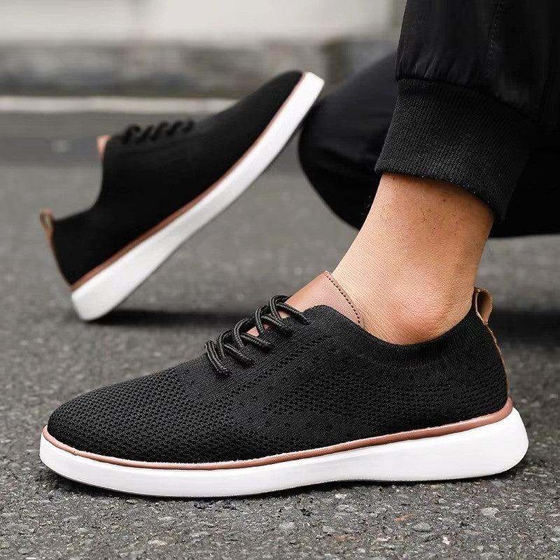 Sneaker Uomo in Mesh e Pelle Stringata Bassa - Vesarelli