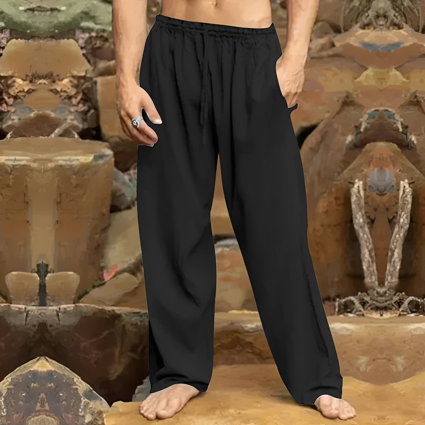 Pantaloni Uomo Comodi Traspiranti