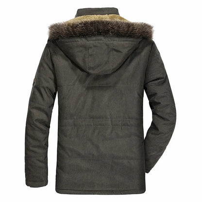 Giacca Invernale Uomo con Cappuccio Antivento Calda Comoda