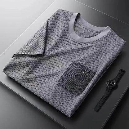 T-shirt Uomo Manica Corta Girocollo con Tasche sul Petto - Brentozzi