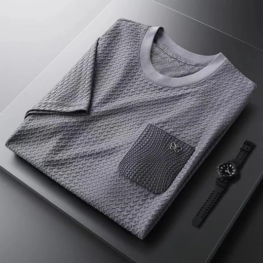 T-shirt Uomo Manica Corta Girocollo con Tasche sul Petto - Brentozzi