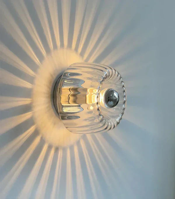 Lampada da Parete Design Vetro Effetto Raggi Moderna - Brentozzi