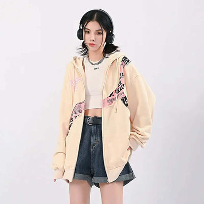 Felpa Oversize Donna con Stampa Comoda Streetwear