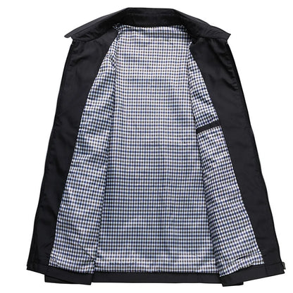 Giacca Uomo Tempo Libero con Zip e Colletto Classico