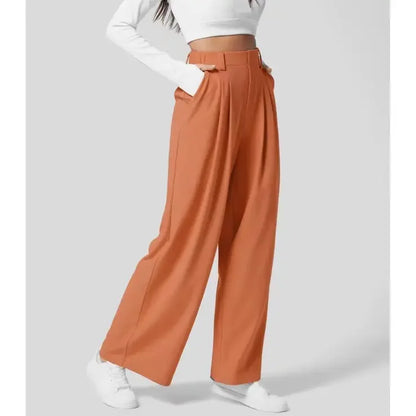 Pantaloni Estivi Donna Vita Alta Taglio Largo
