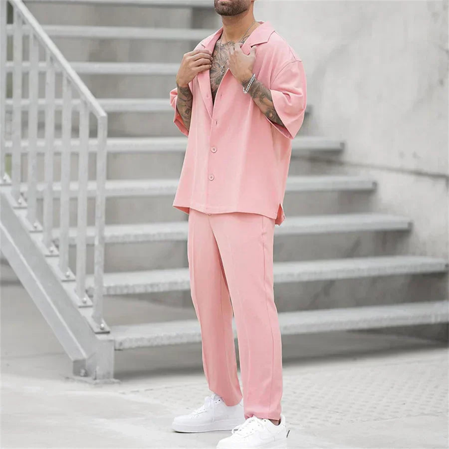Completo Estivo Uomo Maglia Manica Corta e Pantaloncini