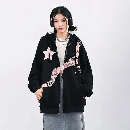 Felpa Oversize Donna con Stampa Comoda Streetwear