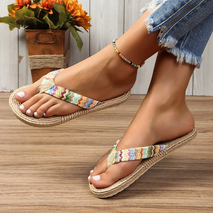 Ciabatte Donna Suola Corda Comfort