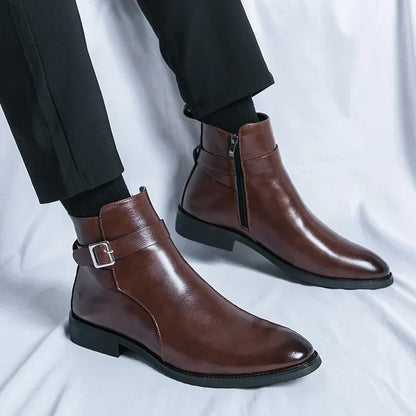 Stivali Chelsea Uomo Design Classico Caviglia