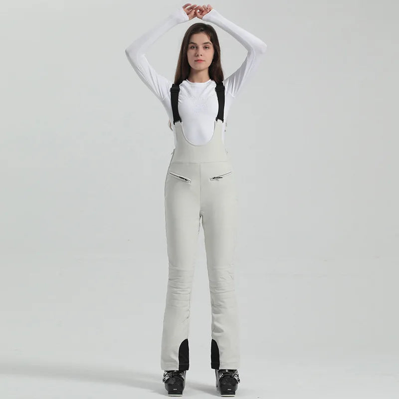 Pantaloni Donna con Bretelle e Vita Elastica