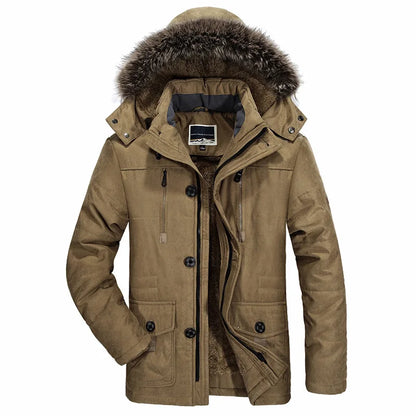 Giacca Invernale Uomo con Cappuccio Antivento Calda Comoda