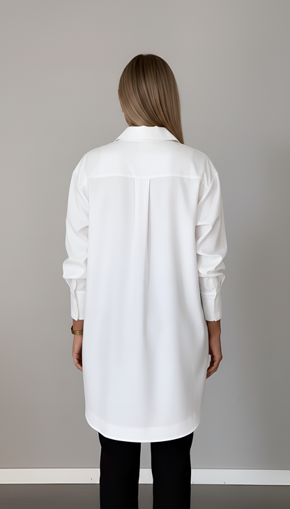 Shirova | Camicia Donna Oversize Colletto Classico Manica Lunga 2