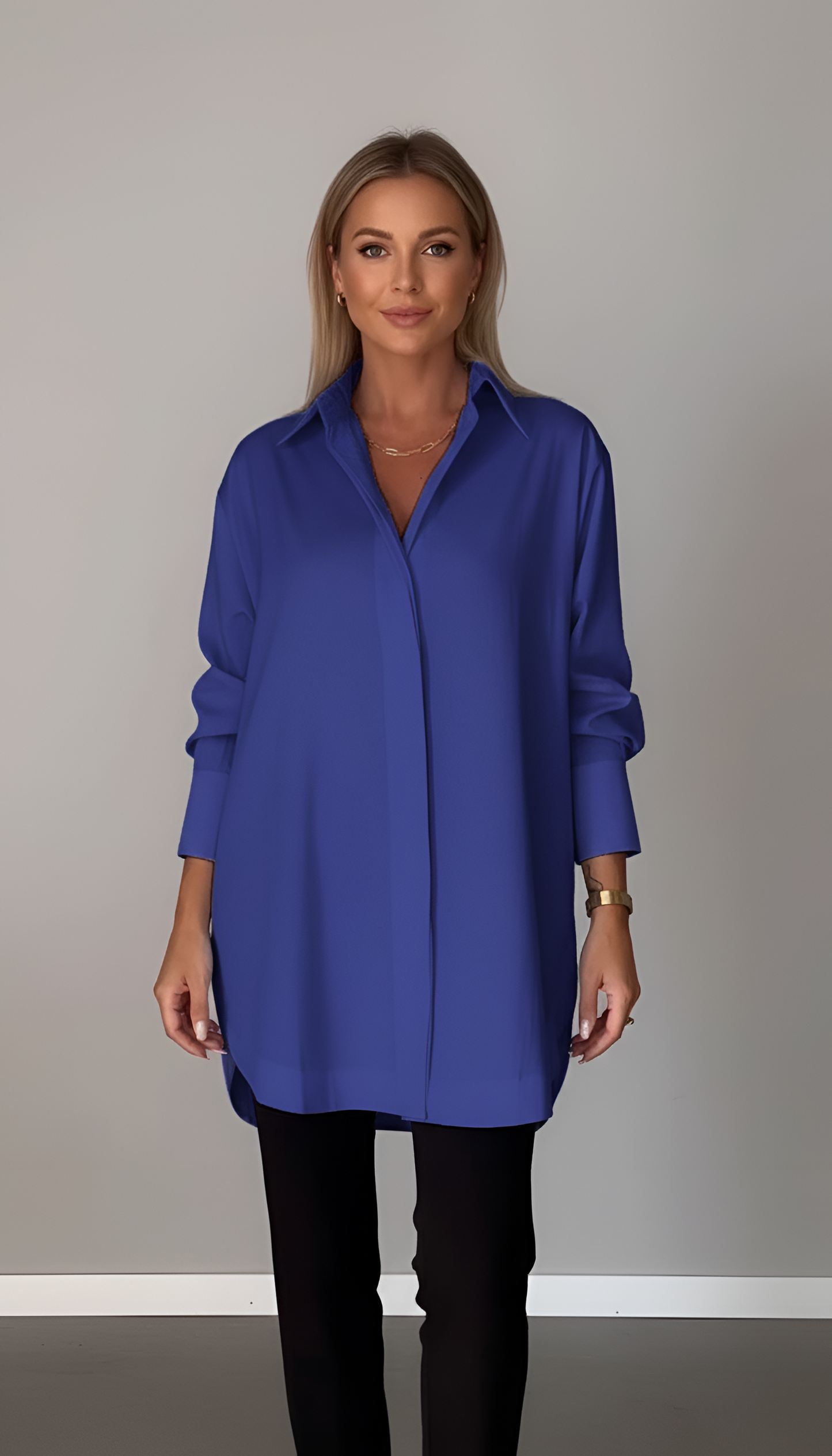 Shirova | Camicia Donna Oversize Colletto Classico Manica Lunga 3