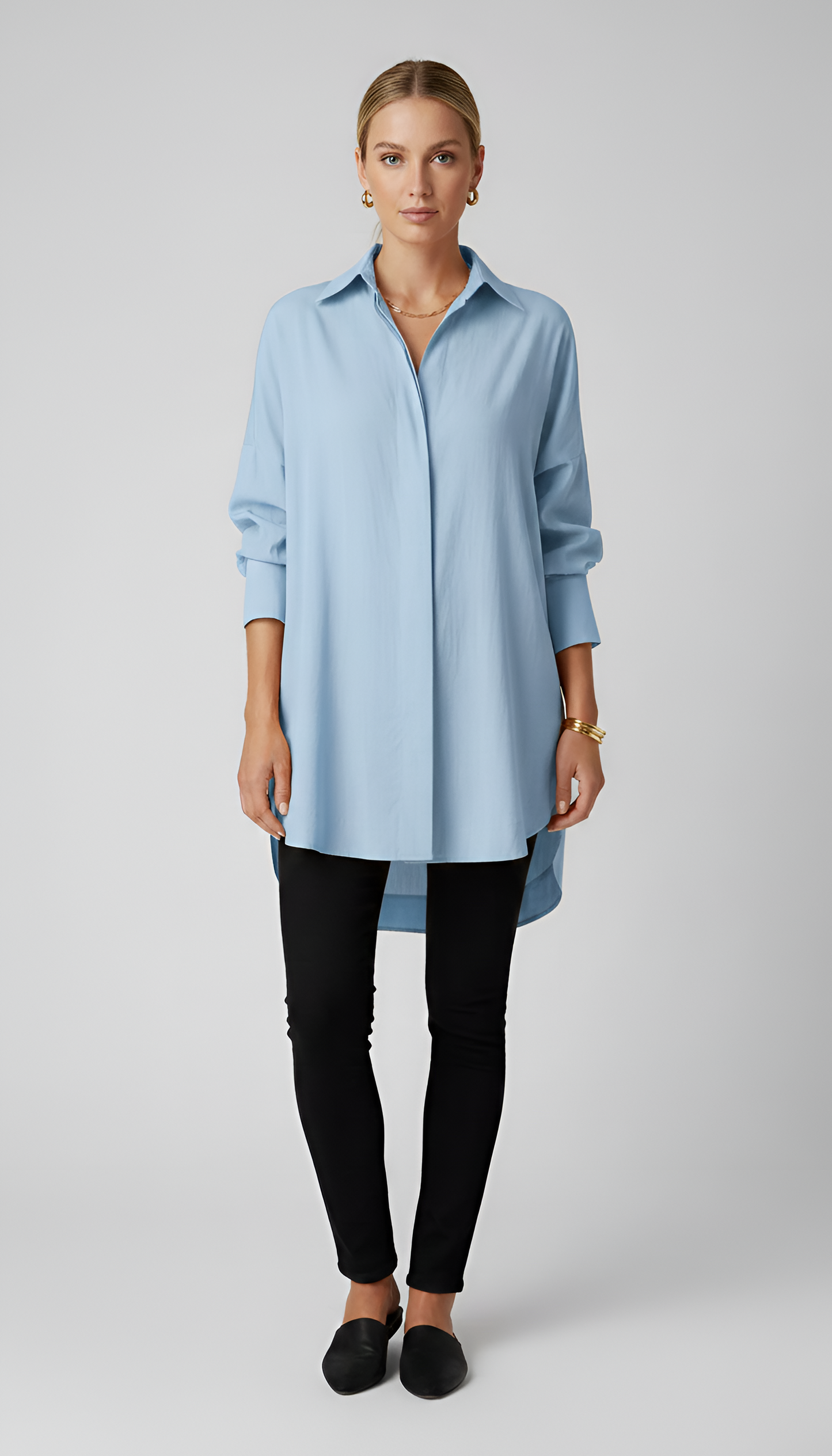 Shirova | Camicia Donna Oversize Colletto Classico Manica Lunga 7
